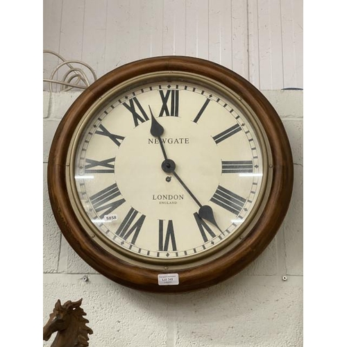 348 - Newgate London battery operated wall clock 48cm diameter