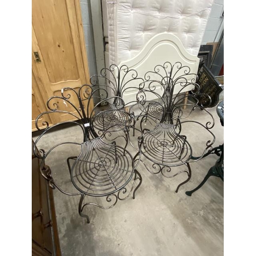 50 - 4 metal garden chairs (new) 70W