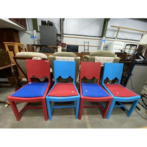 86 - 4 painted chairs 47W