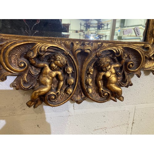 78 - 2 gilt Baroque style mirrors 118 x 64cm