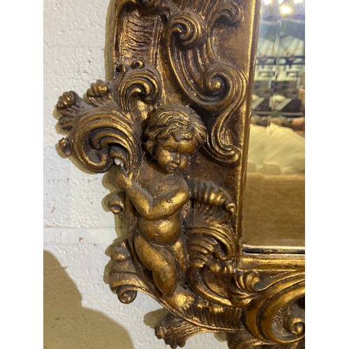 78 - 2 gilt Baroque style mirrors 118 x 64cm