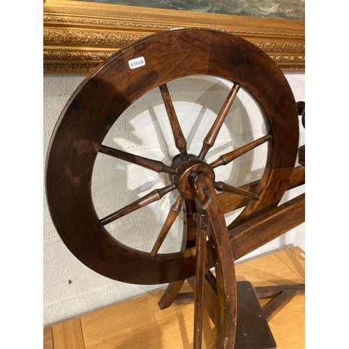 32 - Antique traditional spinning wheel 84 x 70cm