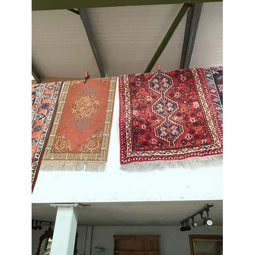 60 - Hand knotted Persian rug 140 x 105cm & a Turkish prayer mat 142 x 70cm