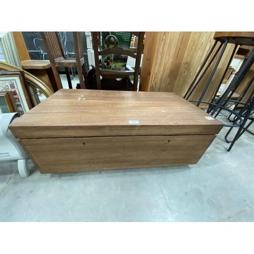 102 - Teak blanket box 31H 81W 44D