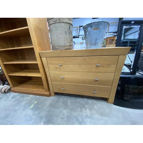 111 - Karel Mintjens oak 3 drawer chest 96H 128W 47D