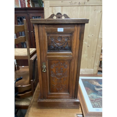 134 - Victorian mahogany pot cupboard 84H 37W 35D