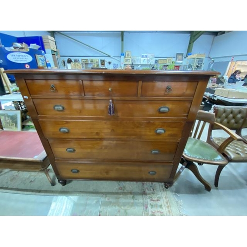 183 - And So To Bed Victorian style mahogany gentleman’s chest of drawers 123H 136W 52D