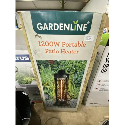 198 - Garden line 1200W portable patio heater (new)