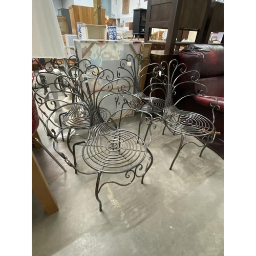 20 - 4 metal garden chairs (new) 70W