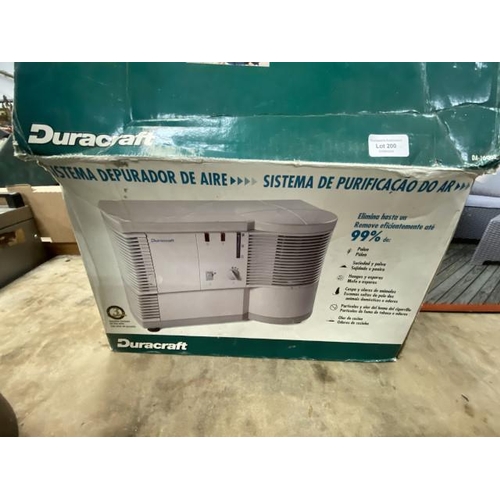 200 - Duracraft DA-1000E air cleaner/Ionizer (new)