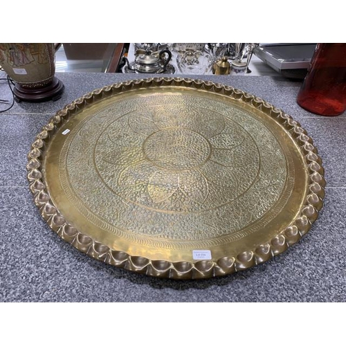 224 - Indian brass charger 83cm diameter