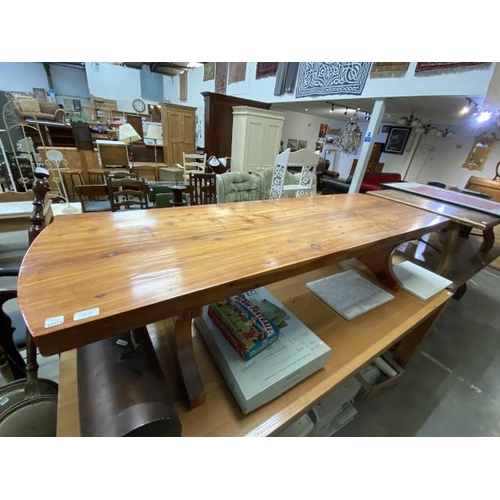 24 - Stained pine coffee table 44H 194W 62D