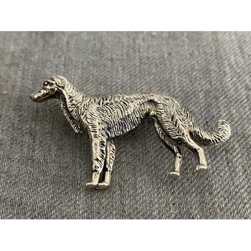 307 - Silver Dog brooch