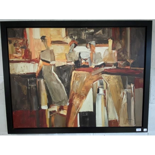 32 - Yuri Tremler framed reproduction oil on canvas 86 x 112cm