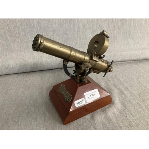 355 - Brass model gatling gun 1883