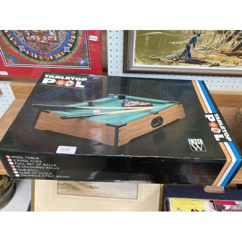 384 - Boxed Tabletop Pool