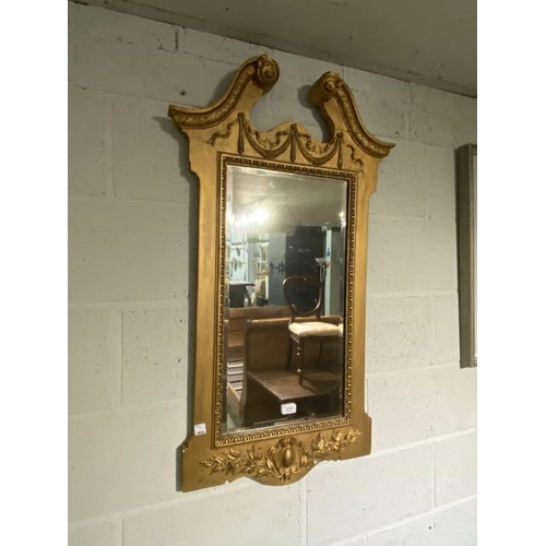39 - Gilt framed Baroque/Rococo style mirror 106 x 61cm