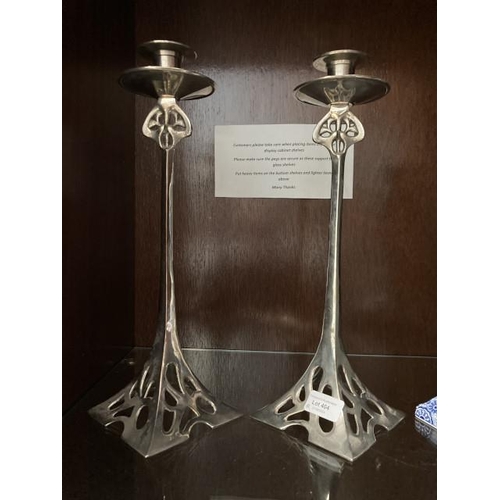 404 - Pair of Art Nouveau style candlesticks 37H