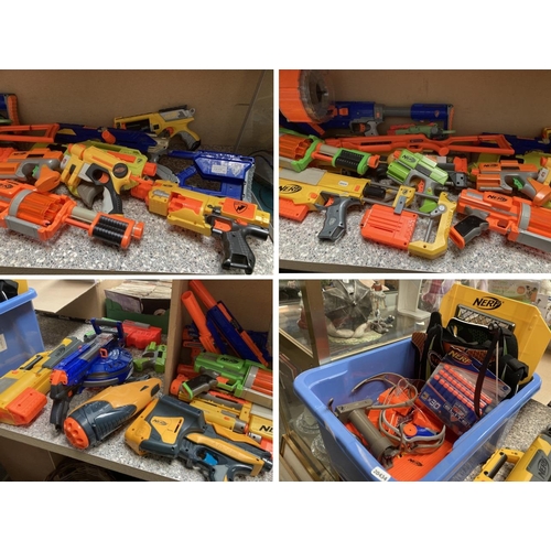 416 - 20 Nerf guns, Nerf cartridges, Nerf glasses & other Nerf accessories