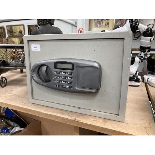 441 - Metal safe with keys & wall bolts (CODES 01101948 or 08111949) 35W 25H 25D