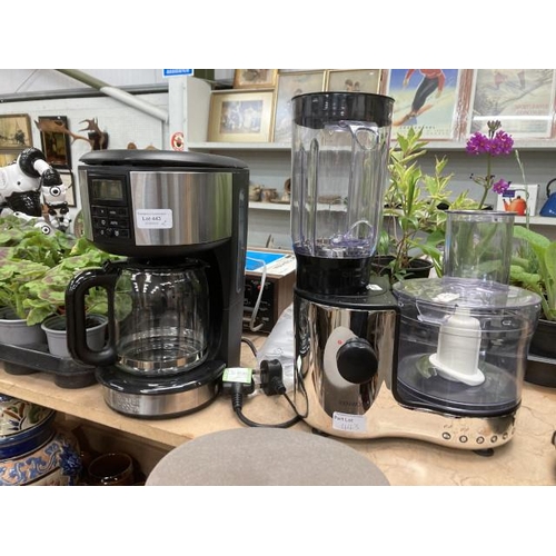 443 - Russell Hobbs model. 20680 filter coffee machine & Kenwood mixer