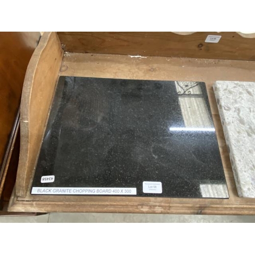 58 - Black granite chopping board 400 x 300mm