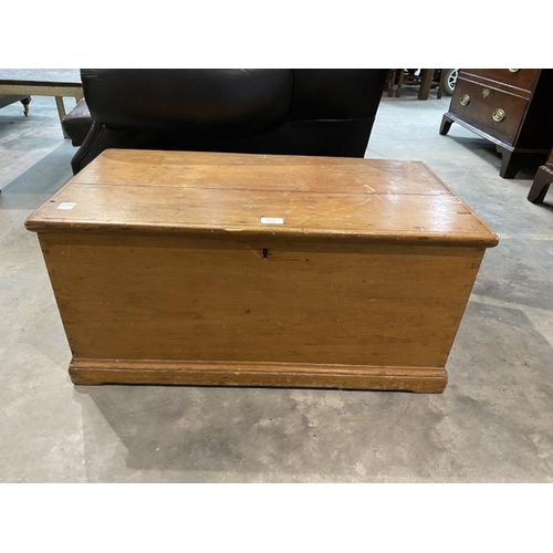 85 - Victorian pine blanket box 38H 79W 43D