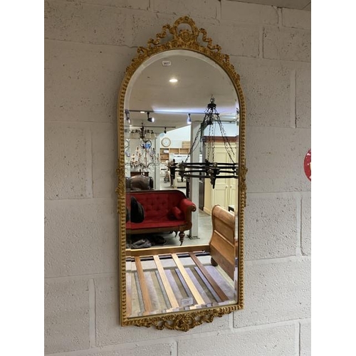 86 - Gilt framed mirror 99H 41 W (as found)