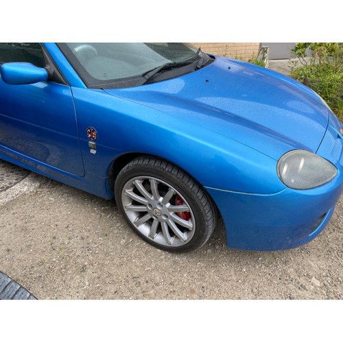 207 - BK05 WXM MG TF SPARK 115 in blue, petrol, 2 door, 1588CC, 3 keys & fobs, MOT until 31 August 2024, 5... 