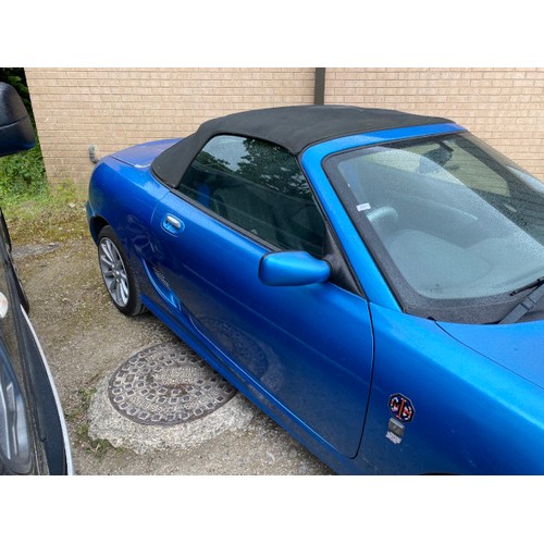 207 - BK05 WXM MG TF SPARK 115 in blue, petrol, 2 door, 1588CC, 3 keys & fobs, MOT until 31 August 2024, 5... 