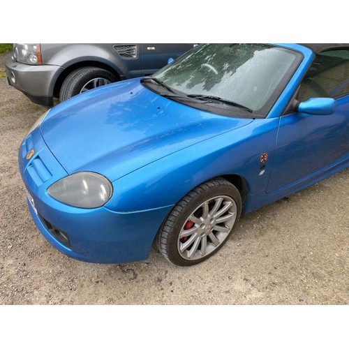 207 - BK05 WXM MG TF SPARK 115 in blue, petrol, 2 door, 1588CC, 3 keys & fobs, MOT until 31 August 2024, 5... 