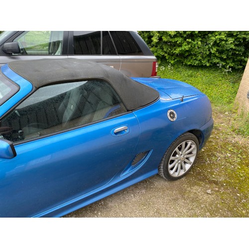 207 - BK05 WXM MG TF SPARK 115 in blue, petrol, 2 door, 1588CC, 3 keys & fobs, MOT until 31 August 2024, 5... 