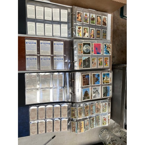 480 - 4 albums of cigarette cards including John Player & Sons ‘Tom Thumb Exploration of Space’ Primrose C... 