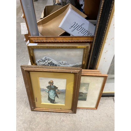 239 - 10 framed pictures inc. lithographs, 