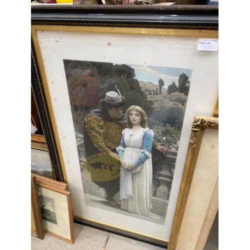 239 - 10 framed pictures inc. lithographs, 