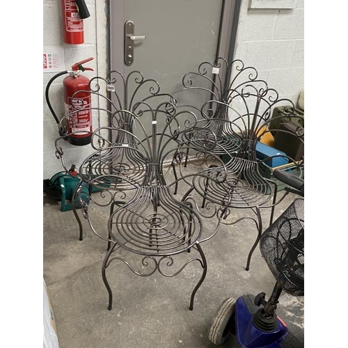 11 - 4 metal garden chairs (new) 70W