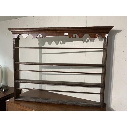 119 - 18th century oak plate rack 92H 120W 15D