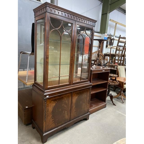 38 - Victorian mahogany display cabinet 170H 90W 39D