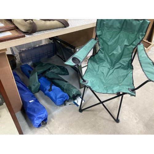 427 - 4 folding cased camping chairs