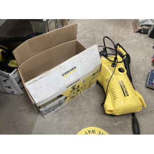 462 - Boxed Karcher K2 full control pressure washer with one attachment and manual