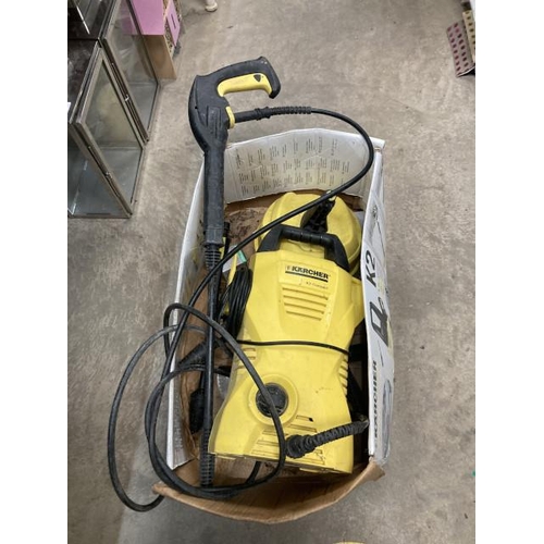 463 - Boxed Karcher K2 pressure washer with home kit and car kit and manual