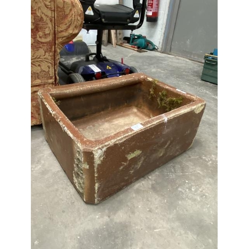 47 - Salt glazed trough/planter 26H 60W 45D