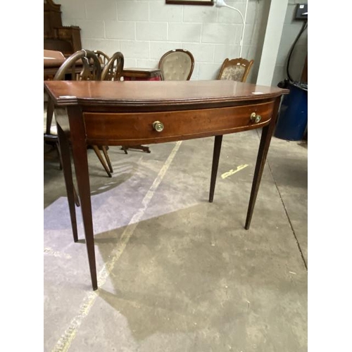 74 - Victorian mahogany ladies writing desk with one drawer 72H 87W 45D