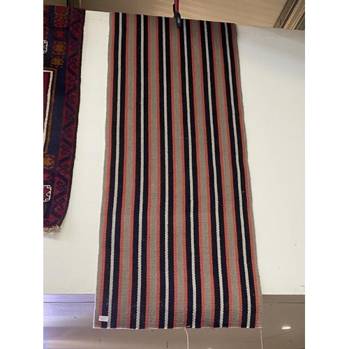 76 - Good quality striped runner 72 x 350cm