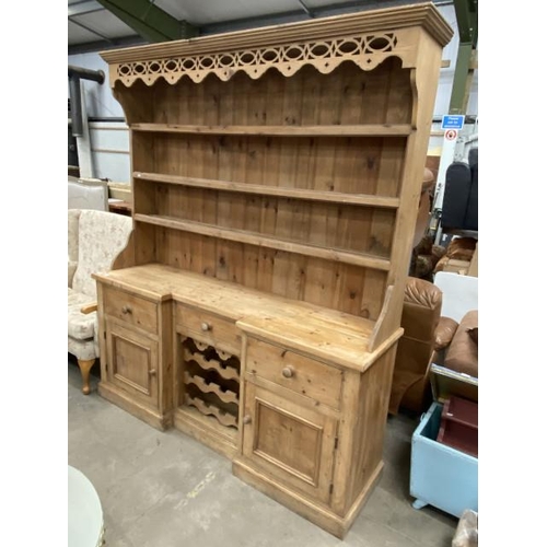 95 - Victorian style solid pine dresser 216H 187W 50D