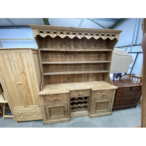 105 - Victorian style solid pine dresser 216H 187W 50D