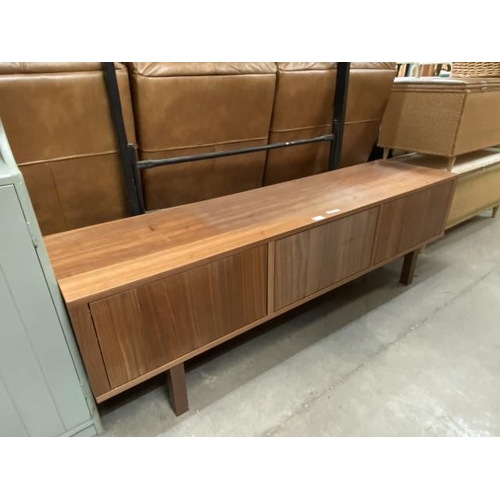 111 - Ikea walnut 'Stockholm' media stand 50H 160W 40D