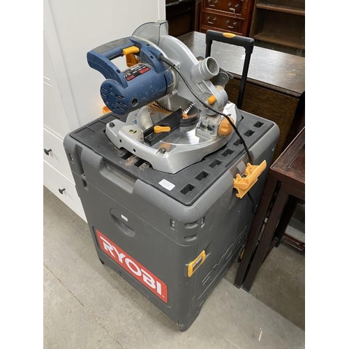 115 - RYOBI EMS-1121 210mm compound mitre saw with case