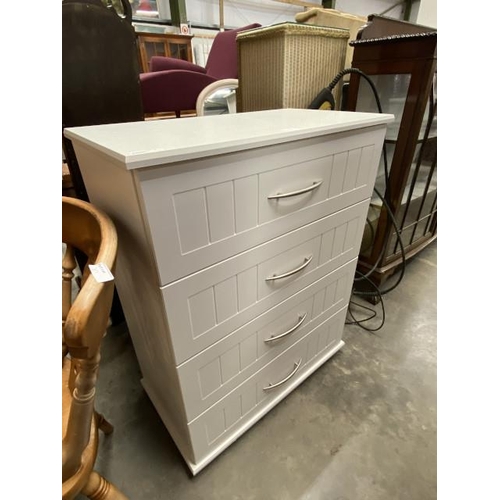 119 - White 4 drawer chest 99H 78W 41D