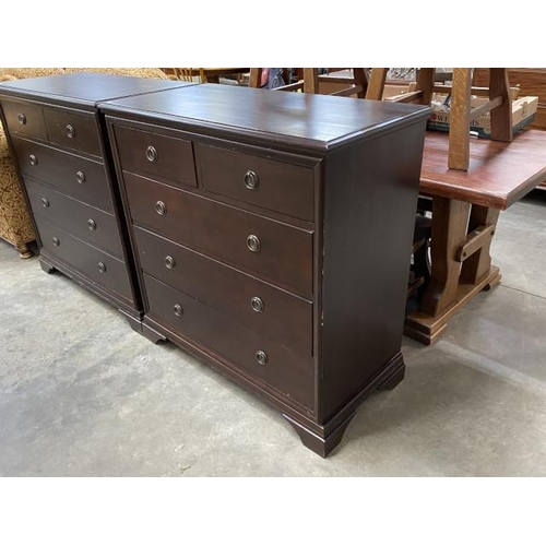 166 - Frank Hudson Ltd mahogany chest of drawers 103H 102W 51D